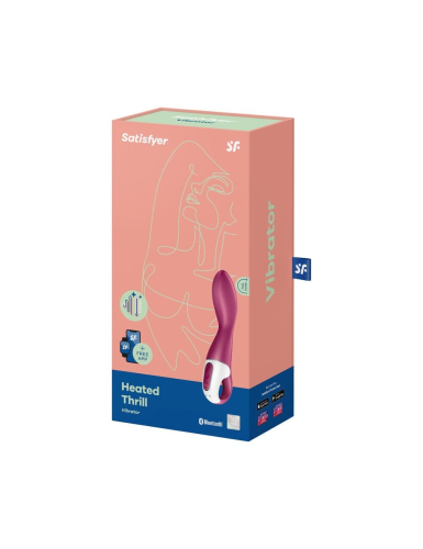 Смарт вибратор силиконовый для стимуляции точки G бордовый Satisfyer Heated Thrill - 4