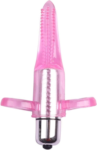 Вибратор на палец для стимуляции клитора розового цвета SKN - 1