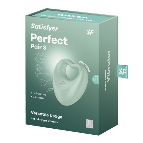 Вібратор на палець силіконовий Satisfyer Perfect Pair 3 зелений - 7