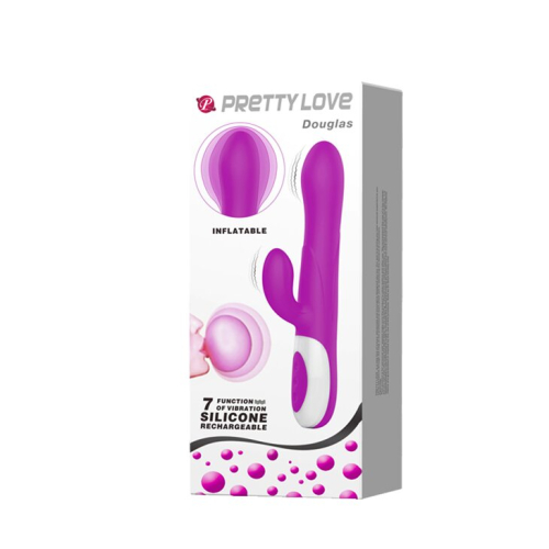 Вібратор зі стимуляцією клітора фіолетовий LYBAILE Pretty Love DOUGLAS - 11