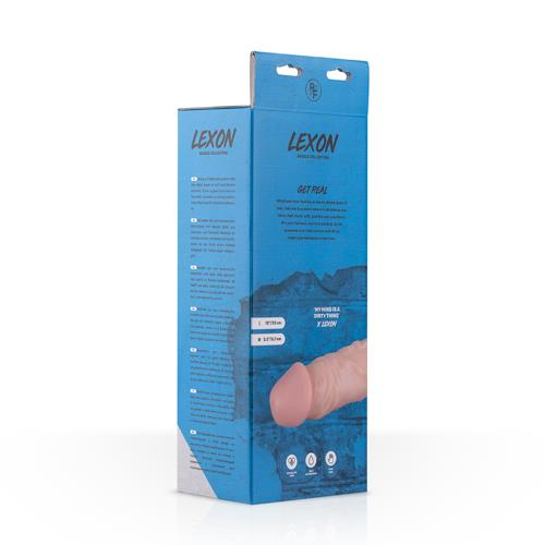 Огромный фаллоимитатор реалистичный на присоске бежевого цвета EasyToys Lexon длина 330 мм - 6