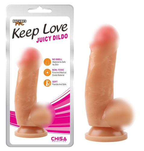Фалоімітатор на присоску реалістичний бежевий CHISA Keep Love Juicy Dildo - 1