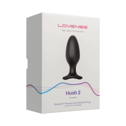 Анальна вібропробка чорного кольору з керуванням зі смартфона Lovense Hush 2 розмір L - 5