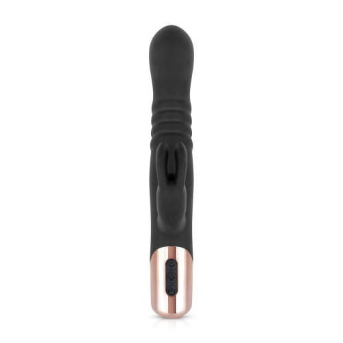 Вібратор Пульсатор кролик чорний Rosy Gold Rabbit Vibrator with thrusting function - 3