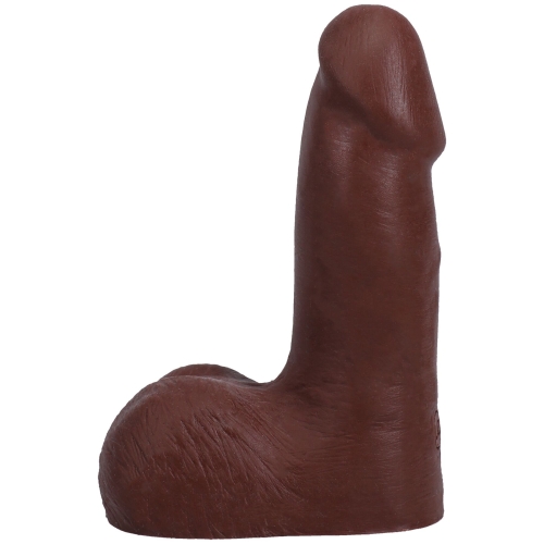 Фаллоимитатор реалистичный на съемной присоске коричневый Doc Johnson The Realistic Cock ULTRASKYN - 5 Inch with Balls Chocolate - 2