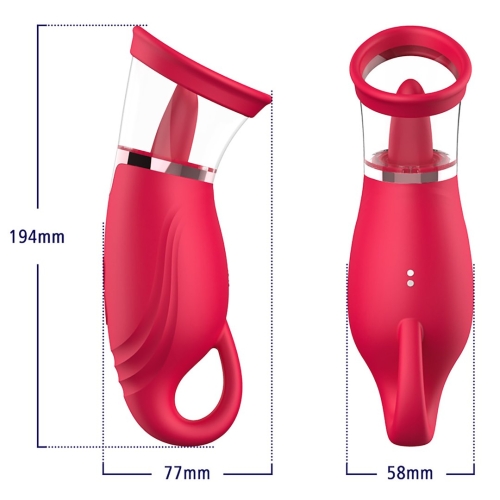Вакуумный стимулятор з язычком Erospace Licking Tongue Suction Vibrator Sweet Play A18 - 9