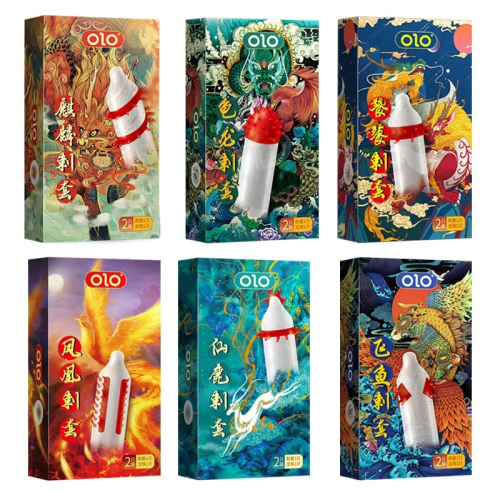 Презерватив з вусиками + кулька OLO Taotie Spiny condom 1 штука - 12
