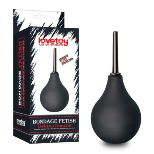 Спринцовка для очистки анального канала Deluxe Douche Lovetoy черная - 1