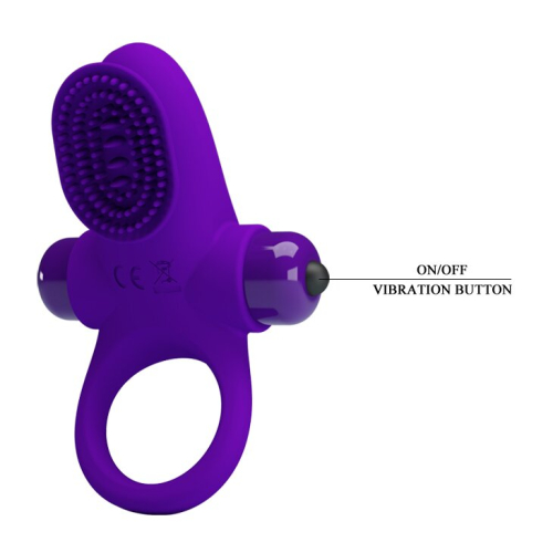 Кільце ерекційне з вібро-стимуляцією клітора Pretty Love Vibrant penis ring II BI-210205-1 - 9