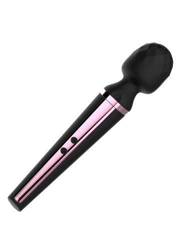 Вибромассажер Ванд в форме микрофона черного цвета Boss series Massager Genius - 4