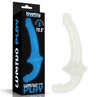 Фалоімітатор подвійний для вагінально-анальної стимуляції Lumino Play Double Dildo 10.5 прозорий
