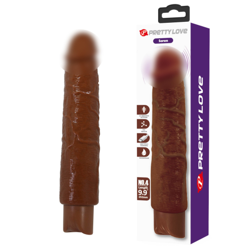 Вибратор реалистик коричневый Lybaile Pretty Love Soren Realistic Vibrating Dildo - 1