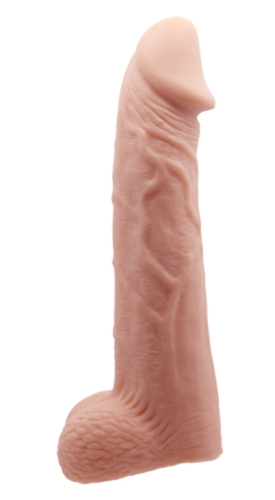Подовжуюча реалістична насадка на пеніс тілесного кольору BAILE SEX TOYS BIG MAN - 3