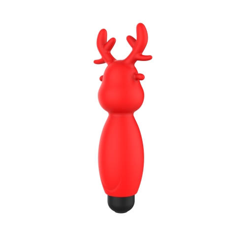Міні-вібратор у формі оленя червоного кольору Erospace Sweet Play Mini Reindeer Vibrator модель A10 - 5