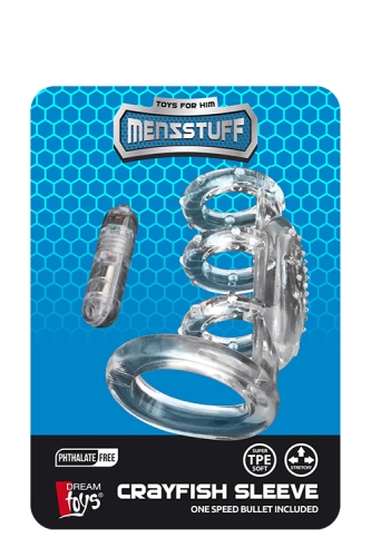 Вібронасадка на член прозорого кольору Dream Toys MENZSTUFF CRAYFISH - 2