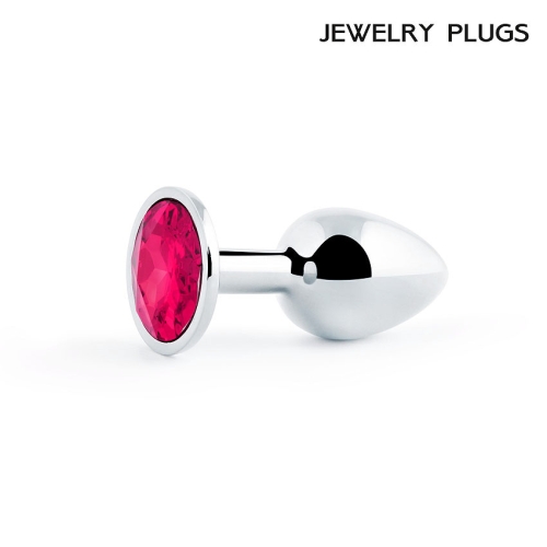 Анальна пробка з металу з каменем Anal Jewelry Plugs L 72 мм D 28 мм Вага 50г срібло - 2