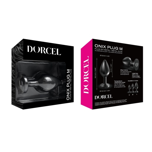 Анальна пробка металева чорного кольору Dorcel ONIX PLUG розмір M - 5