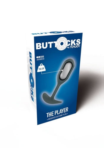 Анальная пробка утяжелённая чёрная Toy Joy Buttocks The Player Weighted - 6