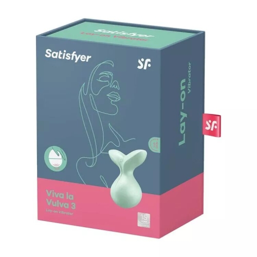 Вибратор для стимуляции клитора и сосков ментолового цвета Satisfyer Viva la Vulva 3 - 6