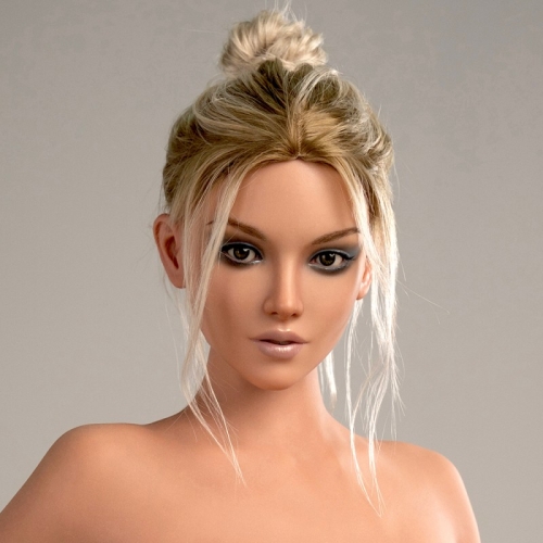Змінна голова для реалістичної ляльки блондинка Скарлетт Realdoll - 1