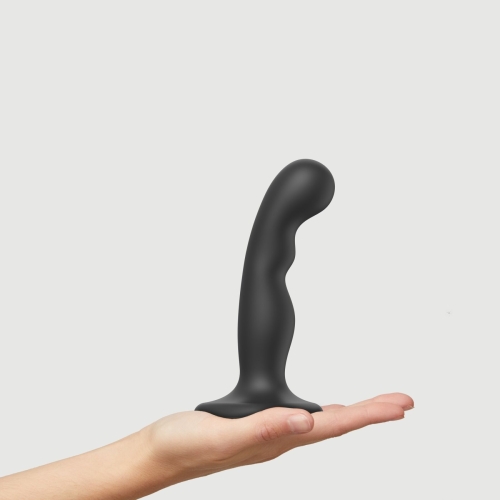 Насадка для страпона силиконовая черная Strap On Me Dildo размер S - 2