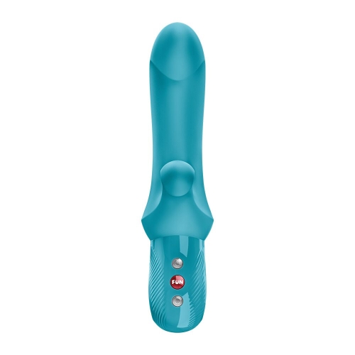 Пульсатор для точки G с отростком для клитора голубого цвета Fun Factory Bi Stronic Curve - 5