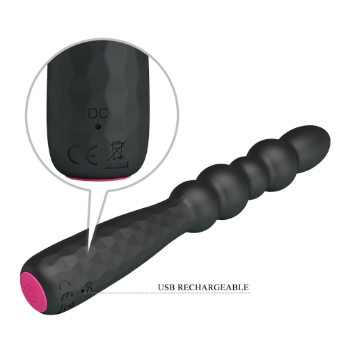 Вібратор анальний шароподібний чорного кольору Lybaile MR PLAY Bendable Vibrating Anal Plug - 8