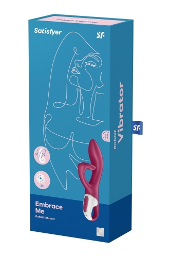 Вибратор с отростком для клитора красного цвета Satisfyer Embrace me Berry - 7
