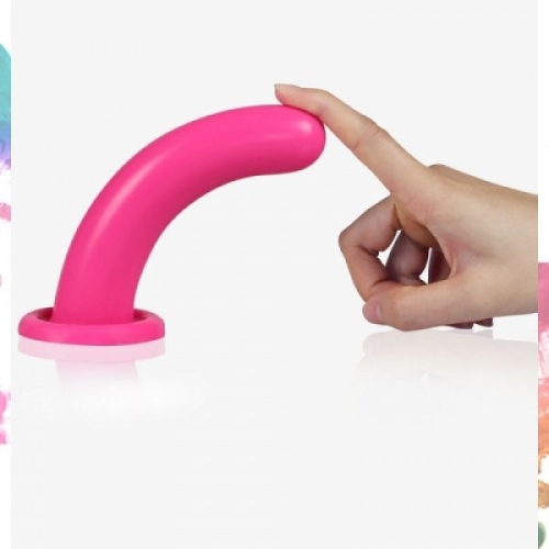 Силіконовий фалоімітатор для страпона Lovetoy holy dong яскраво-рожевий - 3