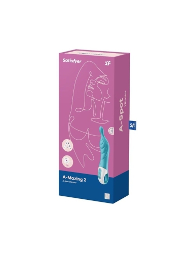 Силиконовый вибратор для стимуляции точки G бирюзовый Satisfyer A-Mazing 2 - 3