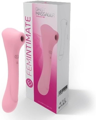 Вакуумный вибратор для клитора розовый Femintimate Daisy Massager - 5