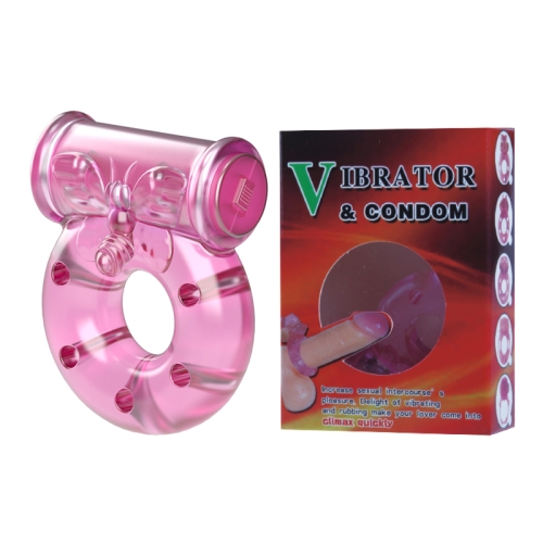 Кольцо с вибрацией и презервативом Vibrator &amp;amp; condom BI-010081 - 1