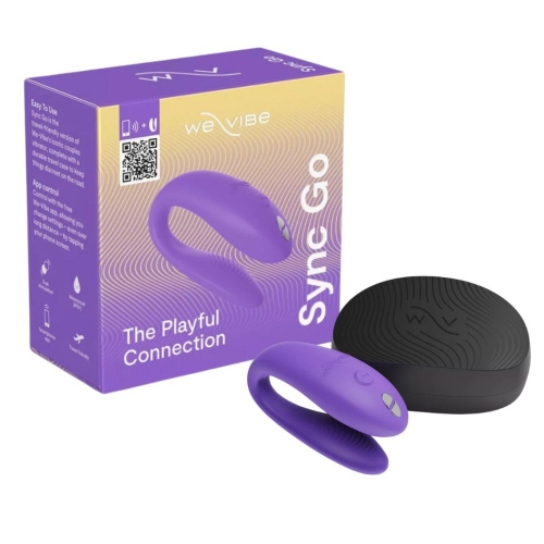 Смарт вибратор для пар силиконовый фиолетового цвета We Vibe Sync Go Light - 1