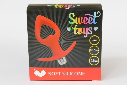 Втулка анальная с вибрацией Sweet Toys L 105 мм D 58 мм, цвет красный - 2