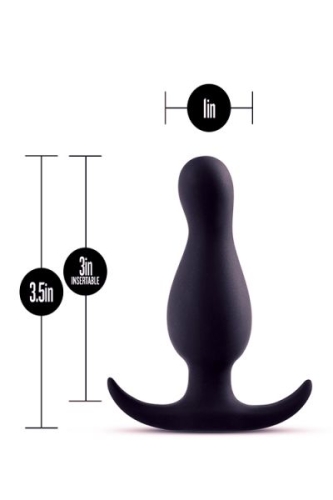 Анальный плаг с якорем чёрный ANAL ADVENTURES PLATINUM CURVE PLUG - 3