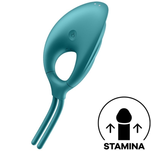 Эрекционное виброкольцо зеленого цвета Satisfyer Swordsman - 2