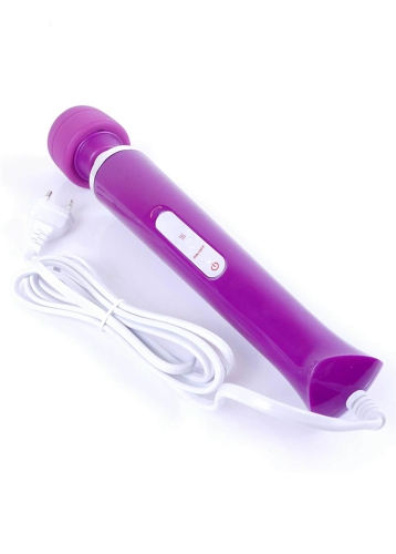 Вібромасажер Ванд у формі мікрофона фіолетового кольору Boss series Magic Massager - 3