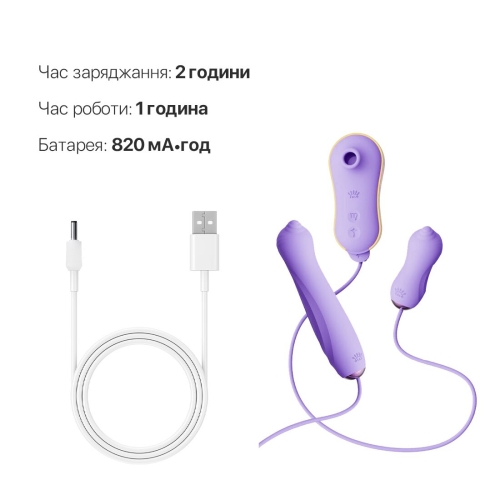 Набір секс іграшок для жінок фіолетового кольору Zalo UNICORN - 6