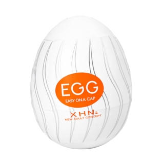 Мастурбатор-яйцо с рельефом белый Loveshop XHN Egg Easy Ona-Cap