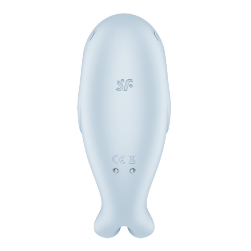 Вибратор клиторальный с вакуумной стимуляцией голубого цвета Satisfyer Seal You Soon - 4