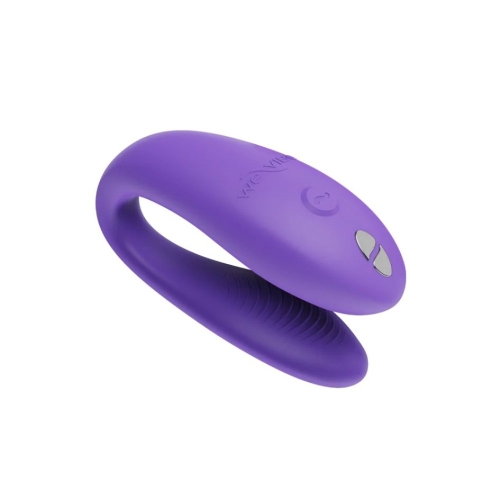 Смарт вибратор для пар силиконовый фиолетового цвета We Vibe Sync Go Light - 5