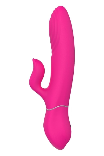 Вибратор кролик с отростком для клитора розовый Dreamtoys Essentials Duo Thruster - 2