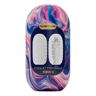 Мастурбатор яйцо с точечным рельефом белого цвета Pretty Love Coquettish Balls VENUS X
