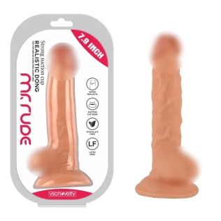 Фалоімітатор реалістичний на присосці Mr. Rude Realistic Dong Flesh 7.9 тілесний