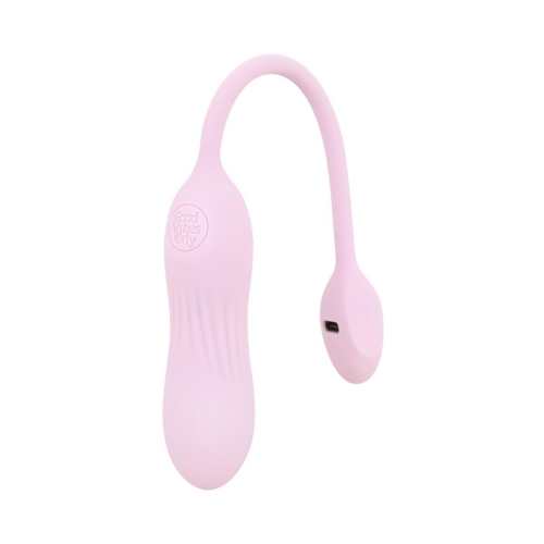 Виброяйцо вагинальное ребристое розового цвета Good Vibes Only SIVA Bullet Vibrator - 4