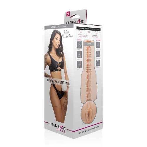 Мастурбатор вагіна порноакторки Gina Valentina тілесного кольору Fleshlight Stellar - 5