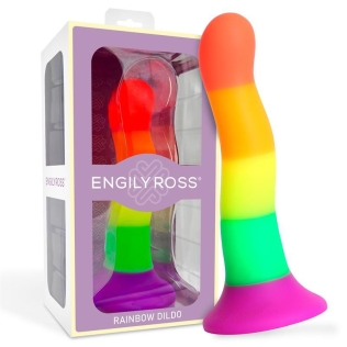 Фаллоимитатор на присоске разноцветный Engily Ross Dildo Rainbow Color Lgbt