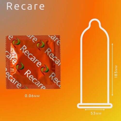 Презервативы ароматы мята банан клубника Recare Color Fruit Flavour Condoms 3 штуки - 3