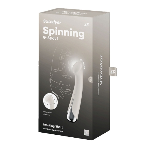 Вибратор вагинальный и для точки G с ротацией бежевого цвета Satisfyer Spinning G-Spot 1 - 8