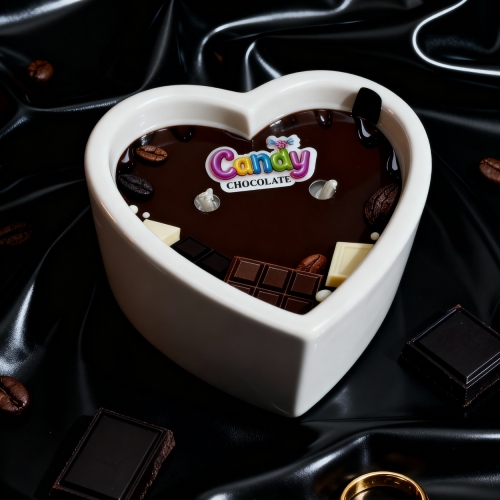 Масажна свічка у формі серця з ароматом шоколаду Candy Chocolate 70 мл - 5